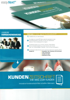 Mit einer Firmenzeitschrift Trends, News, Produkte kommunizieren.